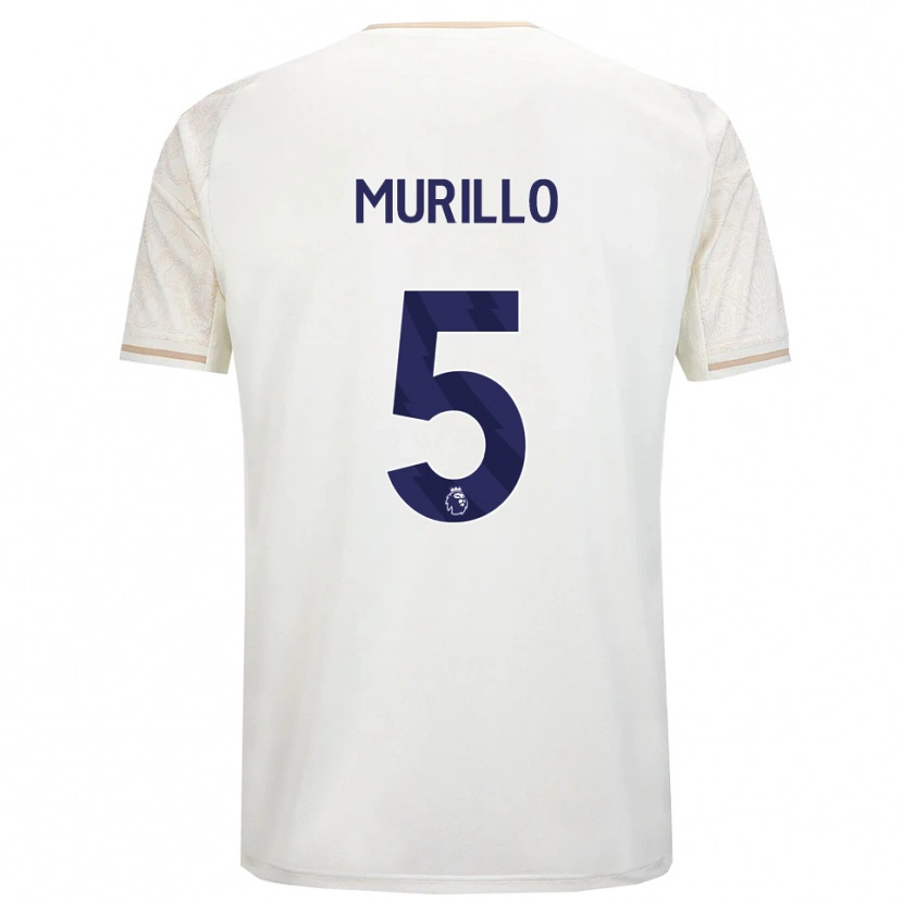 Danxen Femme Maillot Murillo #5 Blanc Cassé Noir Tenues Extérieur 2025/26 T-Shirt