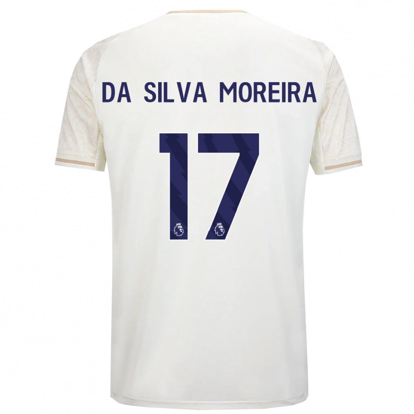 Danxen Femme Maillot Eric Da Silva Moreira #17 Blanc Cassé Noir Tenues Extérieur 2025/26 T-Shirt
