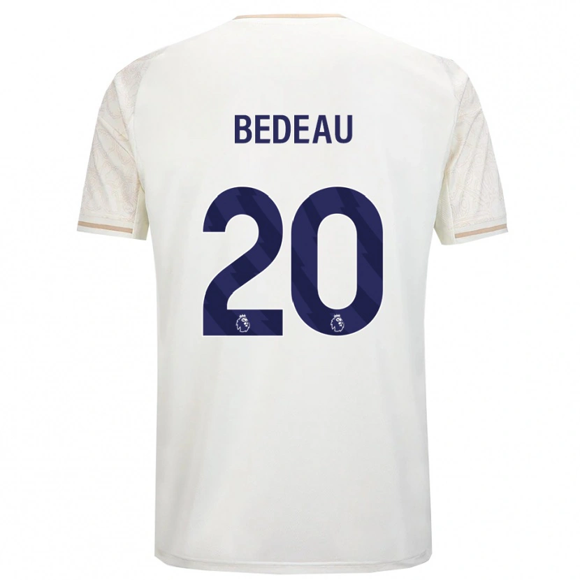 Danxen Femme Maillot Naomi Bedeau #20 Blanc Cassé Noir Tenues Extérieur 2025/26 T-Shirt