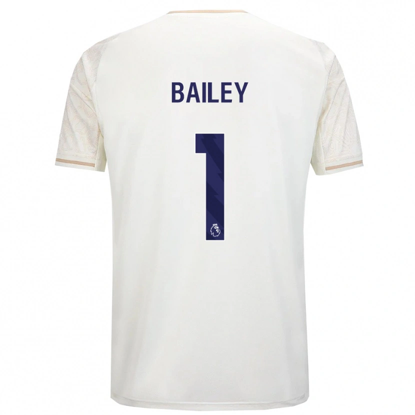 Danxen Femme Maillot Joe Bailey #1 Blanc Cassé Noir Tenues Extérieur 2025/26 T-Shirt