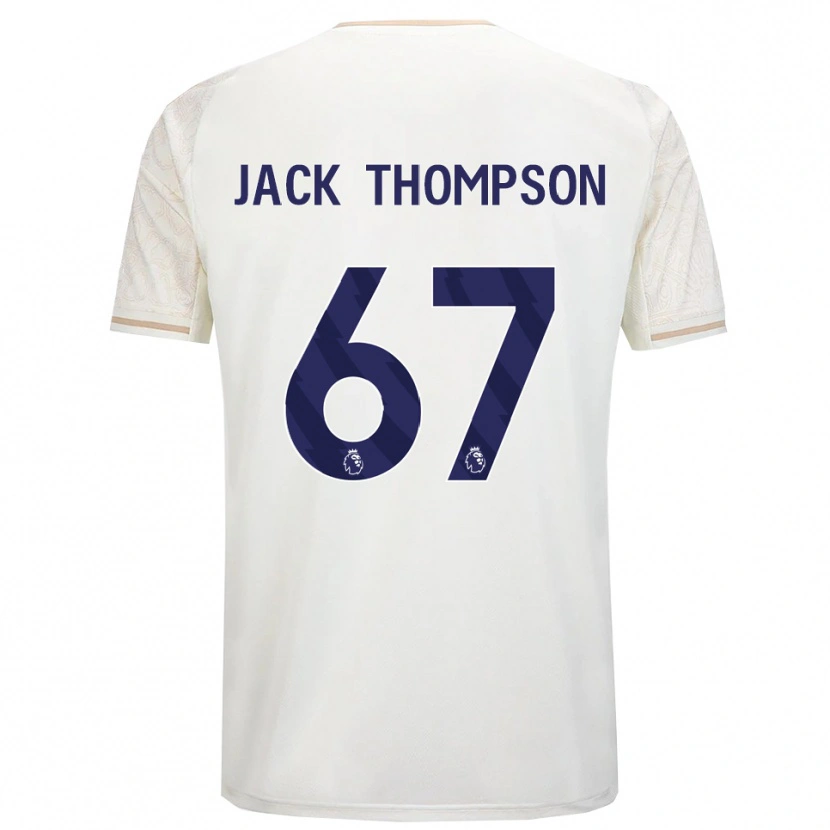 Danxen Femme Maillot Jack Thompson #67 Blanc Cassé Noir Tenues Extérieur 2025/26 T-Shirt
