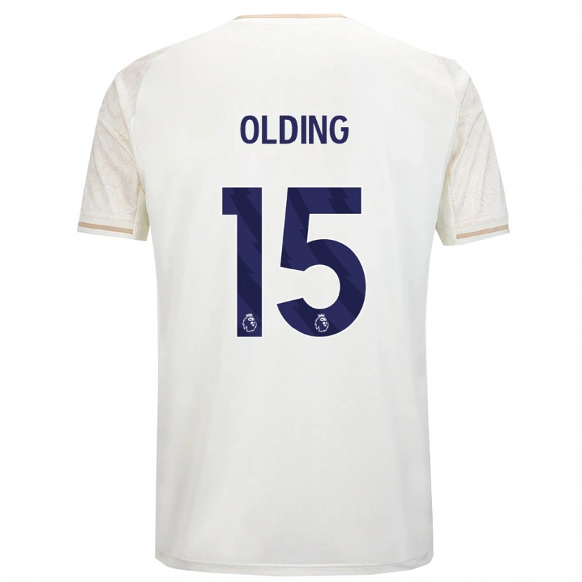 Danxen Femme Maillot Hollie Olding #15 Blanc Cassé Noir Tenues Extérieur 2025/26 T-Shirt