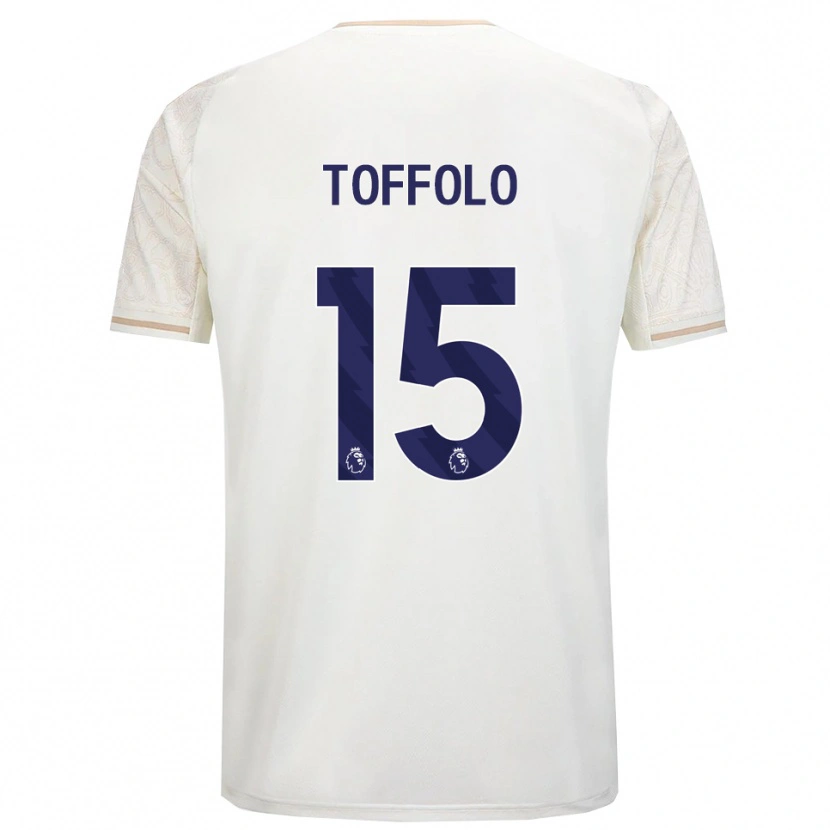 Danxen Femme Maillot Harry Toffolo #15 Blanc Cassé Noir Tenues Extérieur 2025/26 T-Shirt