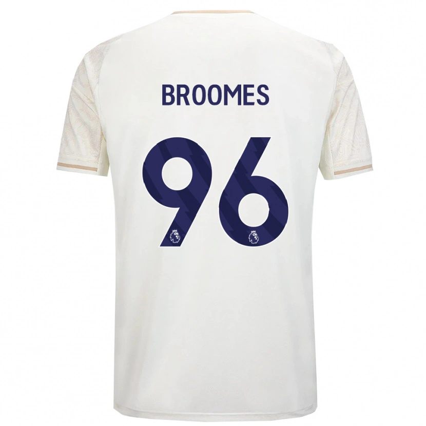 Danxen Femme Maillot Ethan Broomes #96 Blanc Cassé Noir Tenues Extérieur 2025/26 T-Shirt