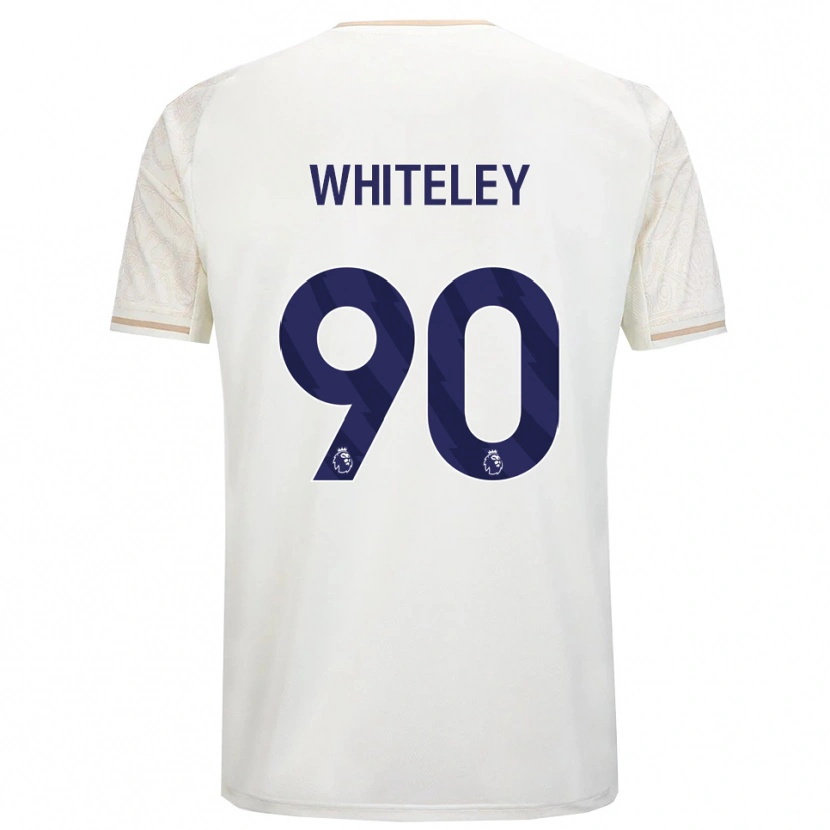 Danxen Femme Maillot Jonathan Whiteley #90 Blanc Cassé Noir Tenues Extérieur 2025/26 T-Shirt