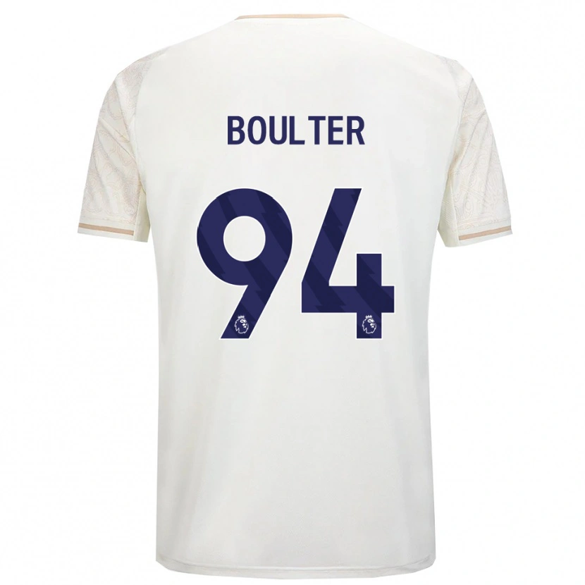 Danxen Femme Maillot Evan Boulter #94 Blanc Cassé Noir Tenues Extérieur 2025/26 T-Shirt