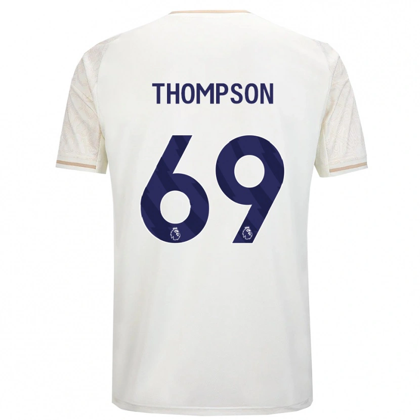 Danxen Femme Maillot Kalum Thompson #69 Blanc Cassé Noir Tenues Extérieur 2025/26 T-Shirt