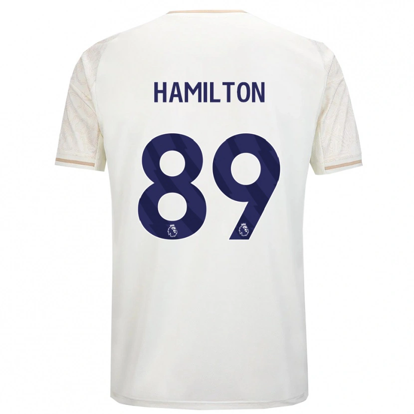 Danxen Femme Maillot Scott Hamilton #89 Blanc Cassé Noir Tenues Extérieur 2025/26 T-Shirt
