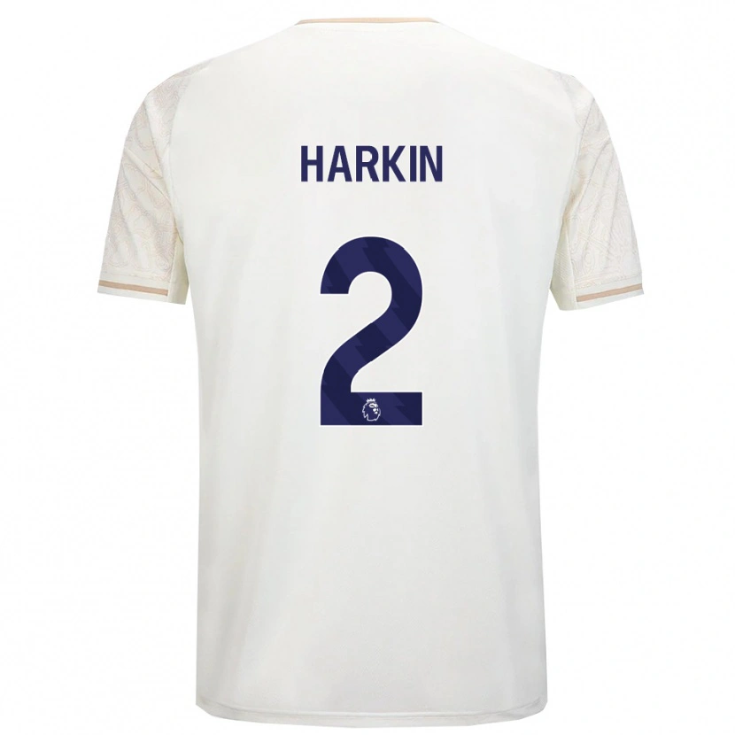 Danxen Femme Maillot Lyndsey Harkin #2 Blanc Cassé Noir Tenues Extérieur 2025/26 T-Shirt