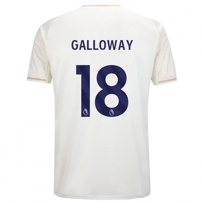 Danxen Femme Maillot Bridget Galloway #18 Blanc Cassé Noir Tenues Extérieur 2025/26 T-Shirt
