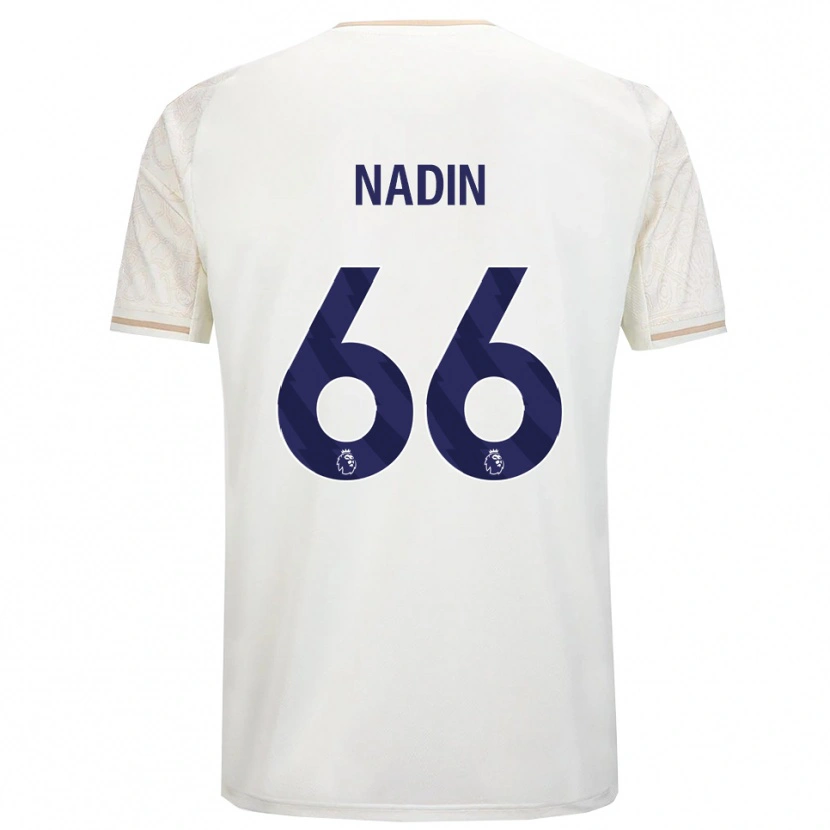 Danxen Femme Maillot Jack Nadin #66 Blanc Cassé Noir Tenues Extérieur 2025/26 T-Shirt