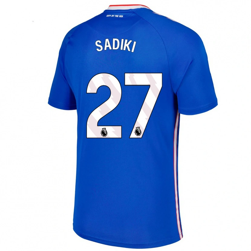 Danxen Femme Maillot Noah Sadiki #27 Bleu Blanc Tenues Extérieur 2025/26 T-Shirt