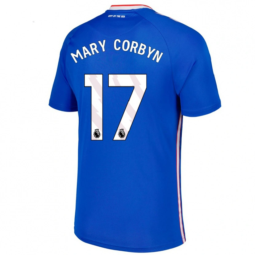 Danxen Femme Maillot Mary Corbyn #17 Bleu Blanc Tenues Extérieur 2025/26 T-Shirt