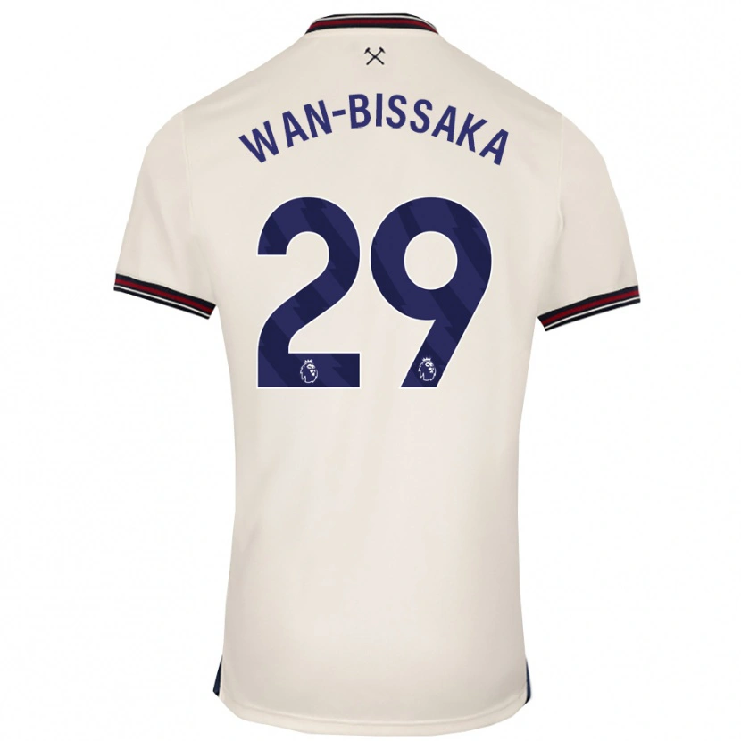 Danxen Femme Maillot Aaron Wan-Bissaka #29 Blanc Cassé Tenues Extérieur 2025/26 T-Shirt