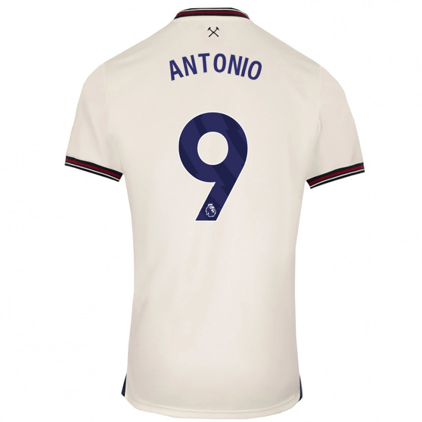 Danxen Femme Maillot Michail Antonio #9 Blanc Cassé Tenues Extérieur 2025/26 T-Shirt