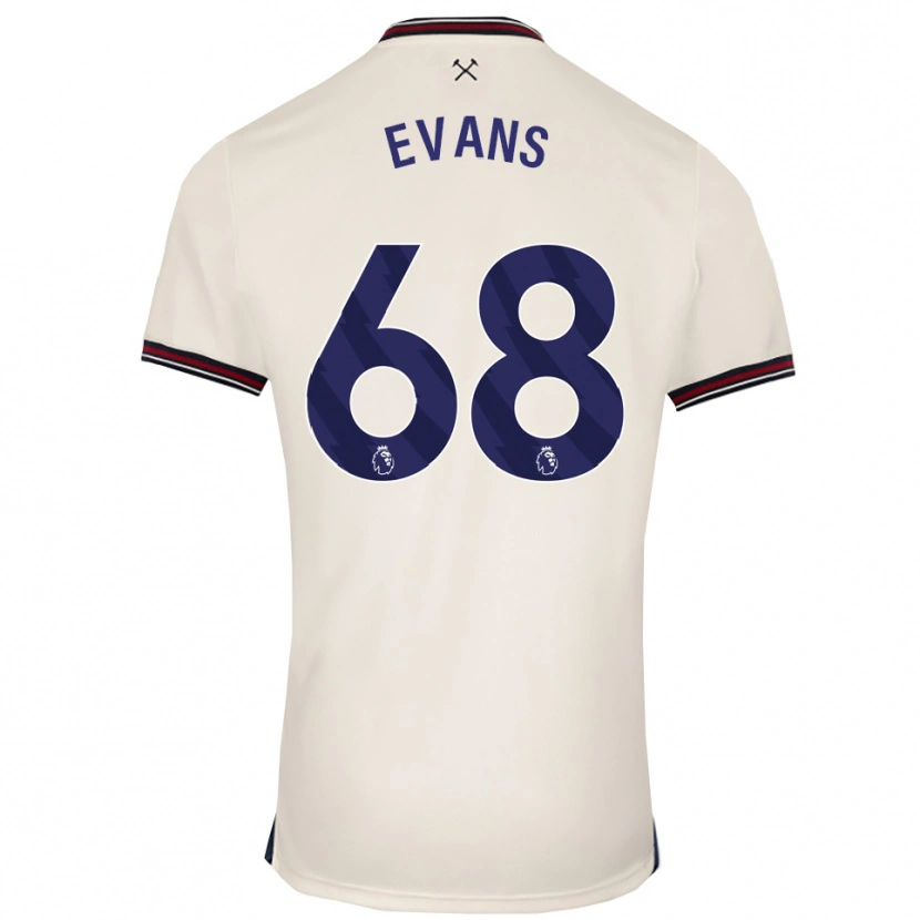 Danxen Femme Maillot Isaac Evans #68 Blanc Cassé Tenues Extérieur 2025/26 T-Shirt