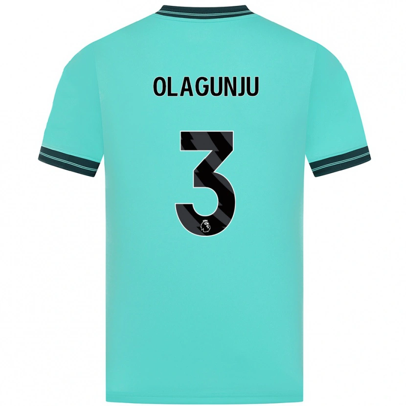 Danxen Femme Maillot Saheed Olagunju #3 Bleu Ciel Vert Tenues Extérieur 2025/26 T-Shirt
