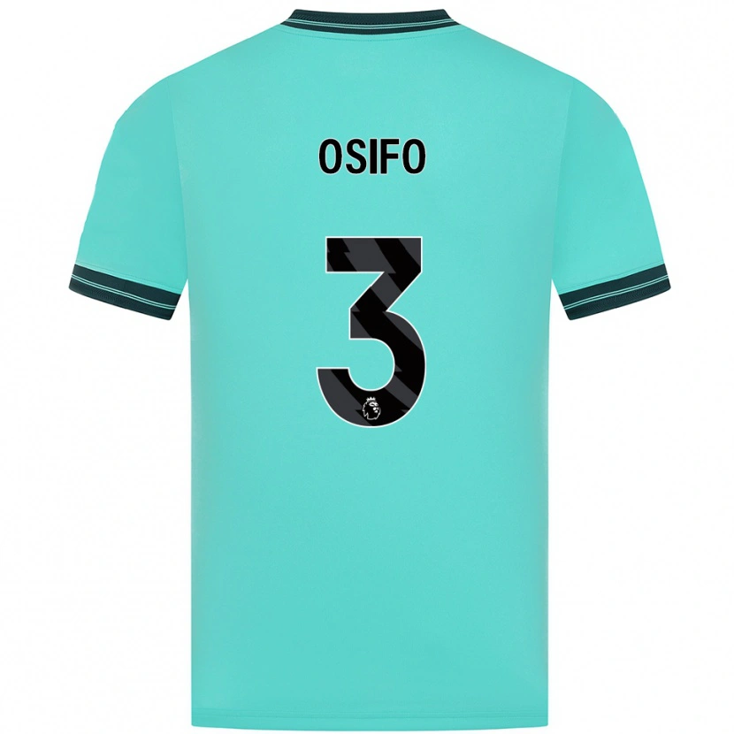 Danxen Femme Maillot David Osifo #3 Bleu Ciel Vert Tenues Extérieur 2025/26 T-Shirt