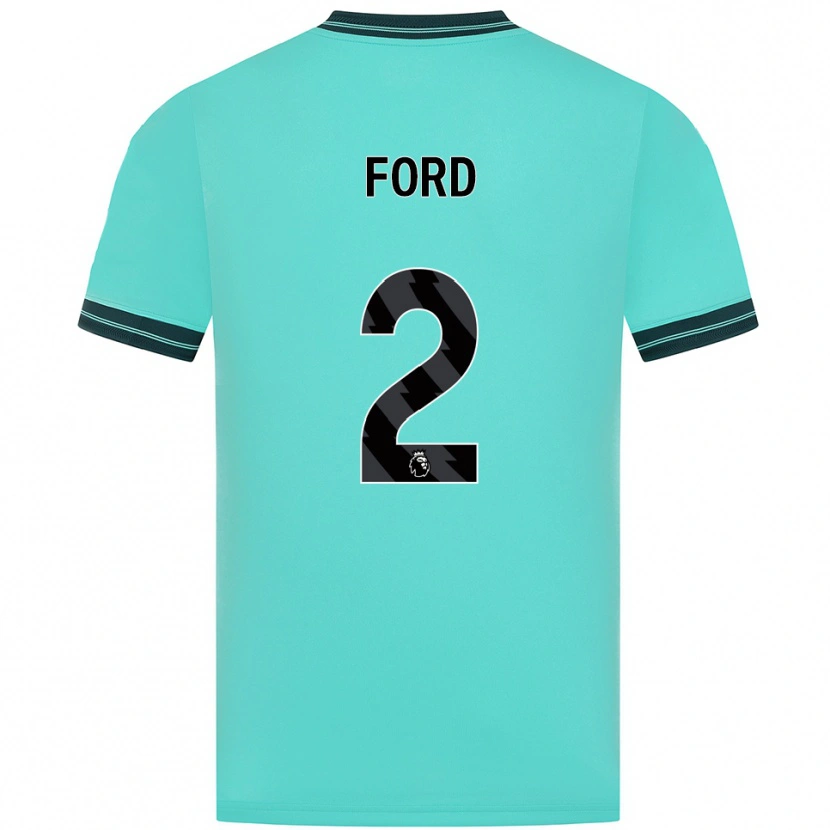 Danxen Femme Maillot Hayden Ford #2 Bleu Ciel Vert Tenues Extérieur 2025/26 T-Shirt