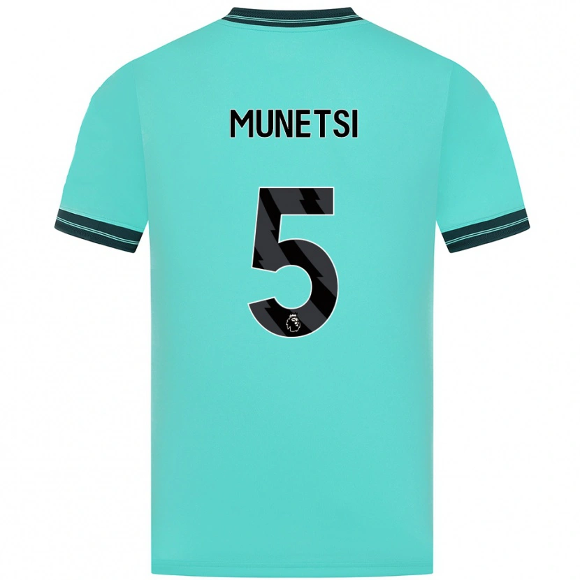 Danxen Femme Maillot Marshall Munetsi #5 Bleu Ciel Vert Tenues Extérieur 2025/26 T-Shirt