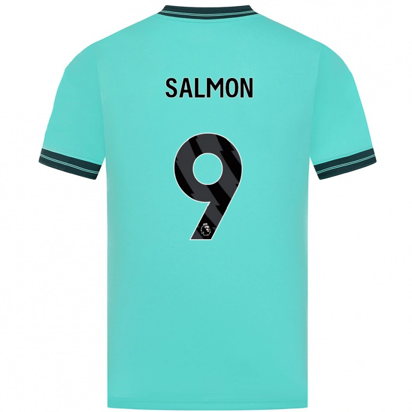 Danxen Femme Maillot Fabian Salmon #9 Bleu Ciel Vert Tenues Extérieur 2025/26 T-Shirt