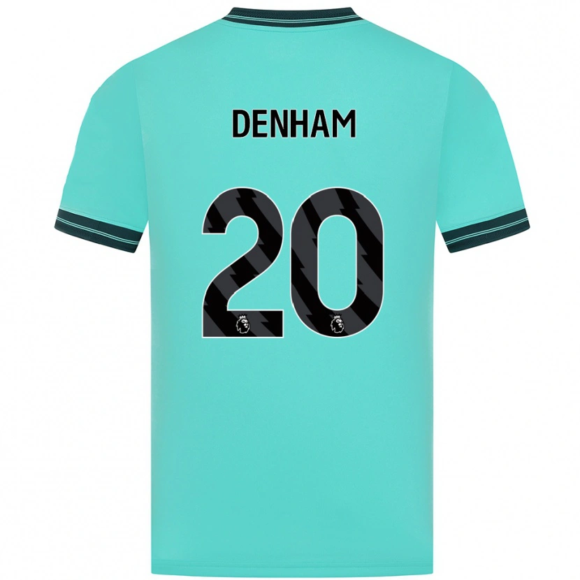 Danxen Femme Maillot Ania Denham #20 Bleu Ciel Vert Tenues Extérieur 2025/26 T-Shirt