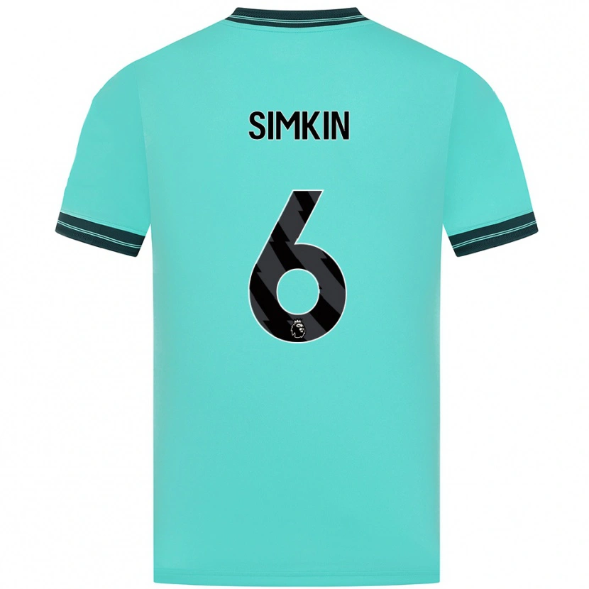 Danxen Femme Maillot Lily Simkin #6 Bleu Ciel Vert Tenues Extérieur 2025/26 T-Shirt