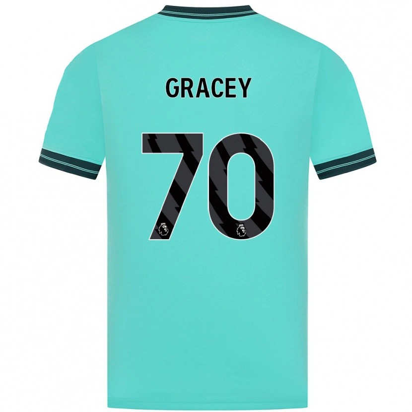 Danxen Femme Maillot Josh Gracey #70 Bleu Ciel Vert Tenues Extérieur 2025/26 T-Shirt