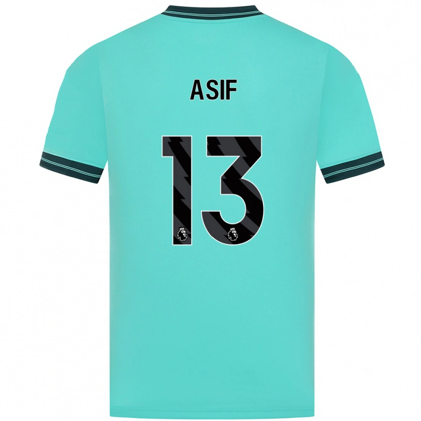 Danxen Femme Maillot Daston Asif #13 Bleu Ciel Vert Tenues Extérieur 2025/26 T-Shirt