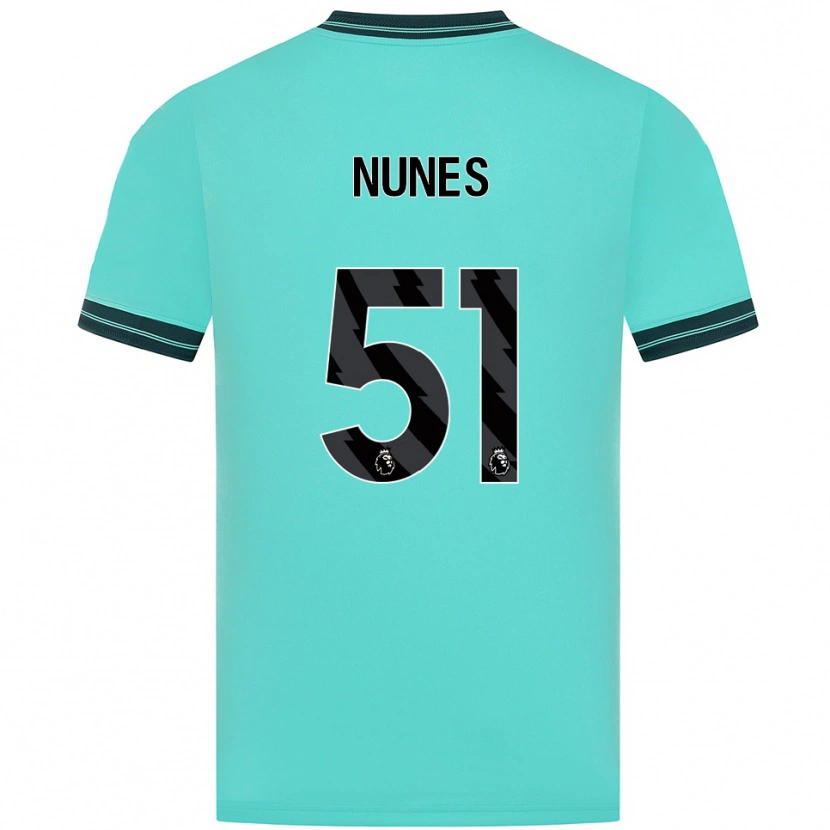 Danxen Femme Maillot Grazi Nunes #51 Bleu Ciel Vert Tenues Extérieur 2025/26 T-Shirt