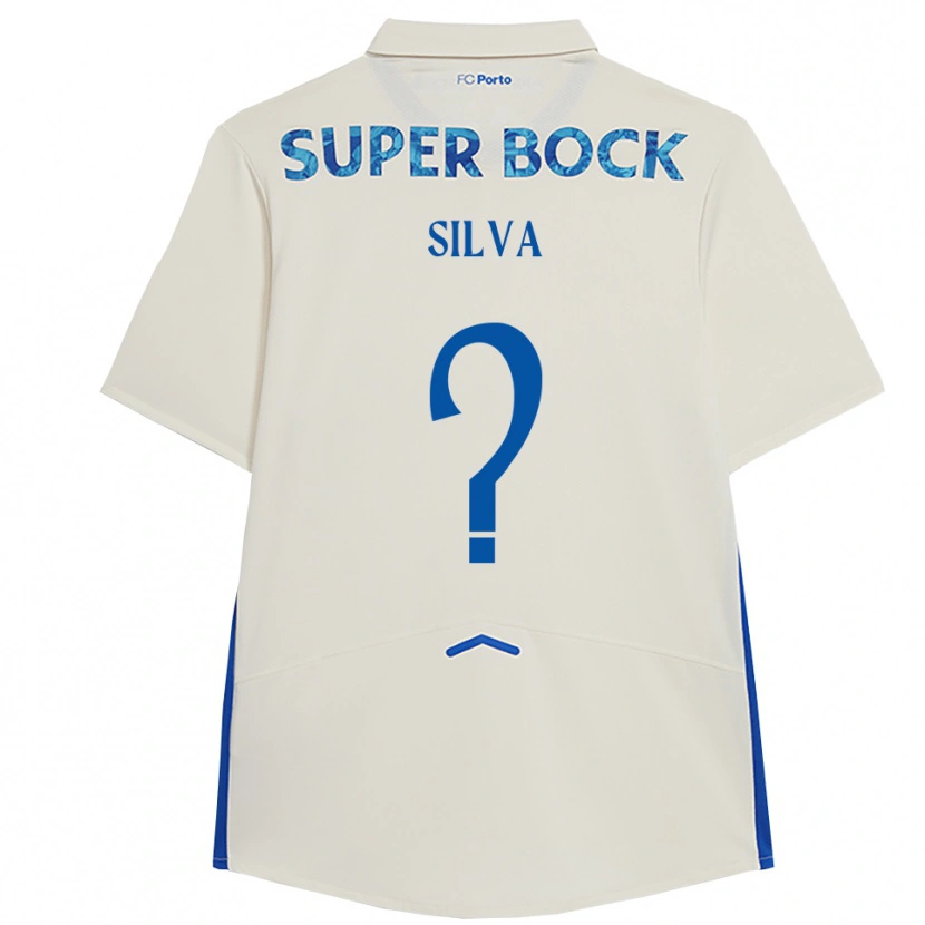 Danxen Femme Maillot Gonçalo Silva #0 Blanc Bleu Troisieme 2025/26 T-Shirt