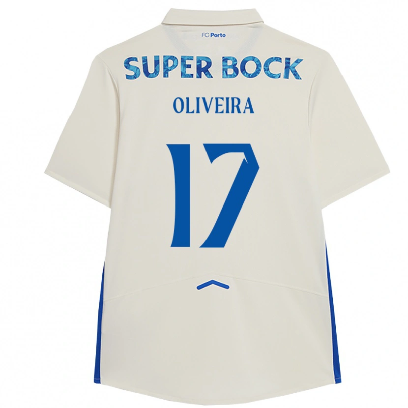 Danxen Femme Maillot Inês Oliveira #17 Blanc Bleu Troisieme 2025/26 T-Shirt