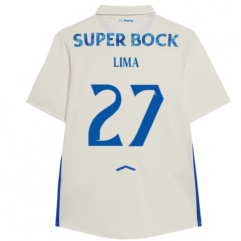 Danxen Femme Maillot Cláudia Lima #27 Blanc Bleu Troisieme 2025/26 T-Shirt