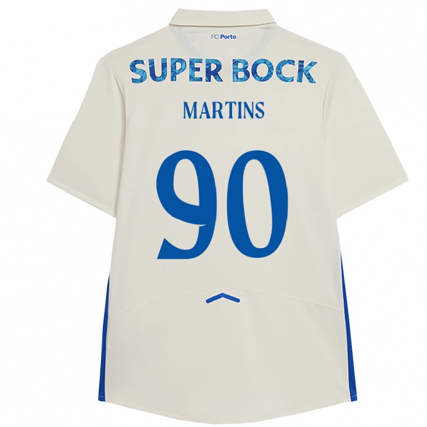 Danxen Femme Maillot Gil Martins #90 Blanc Bleu Troisieme 2025/26 T-Shirt