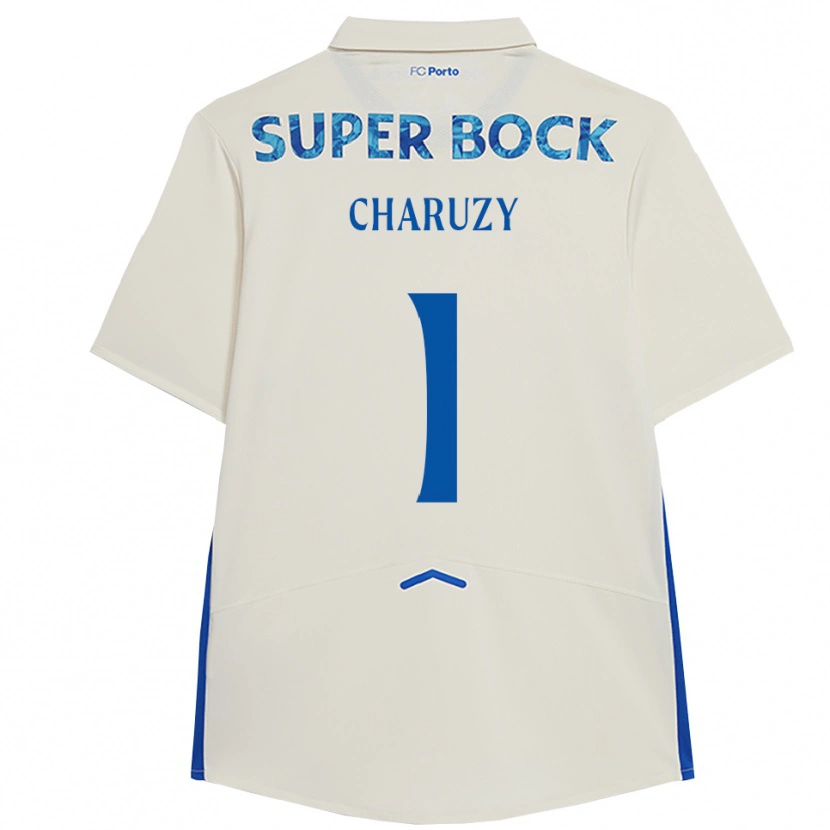 Danxen Femme Maillot Hubert Charuzy #1 Blanc Bleu Troisieme 2025/26 T-Shirt