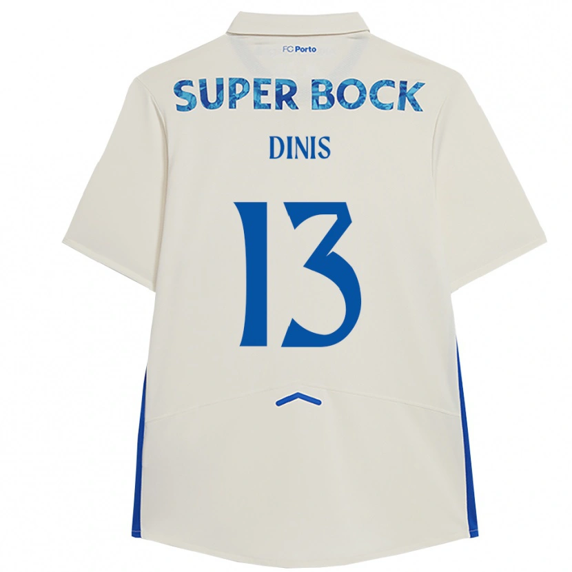 Danxen Femme Maillot Vasco Dinis #13 Blanc Bleu Troisieme 2025/26 T-Shirt
