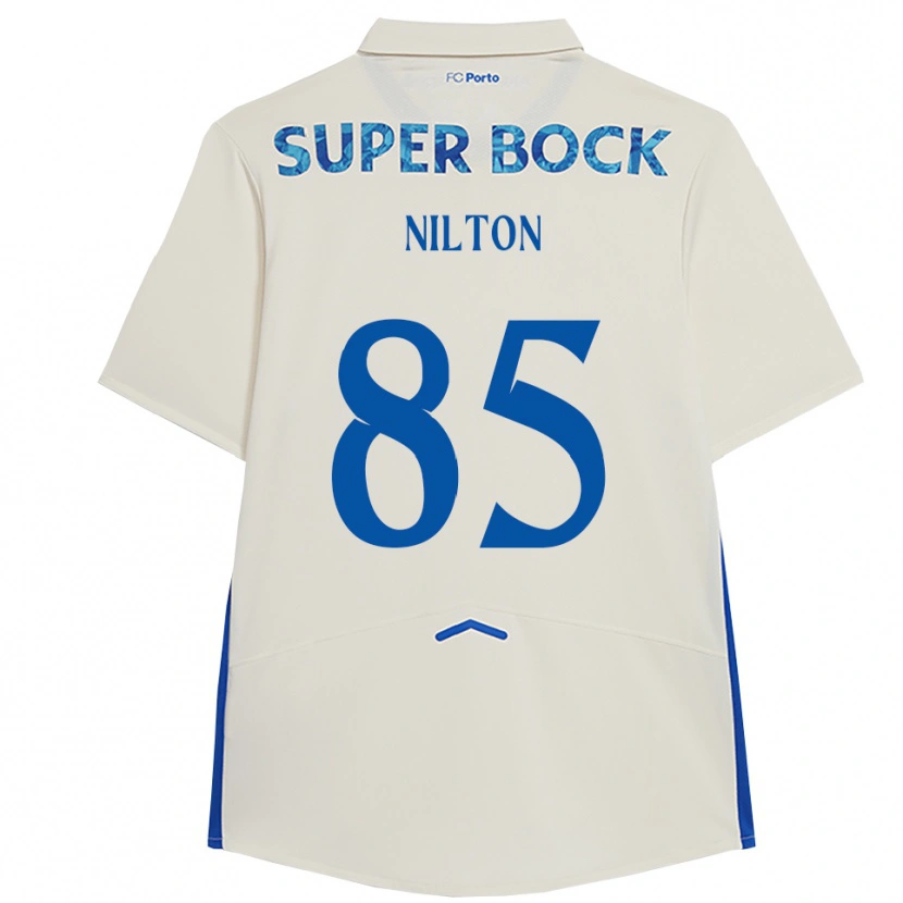 Danxen Femme Maillot Nilton #85 Blanc Bleu Troisieme 2025/26 T-Shirt