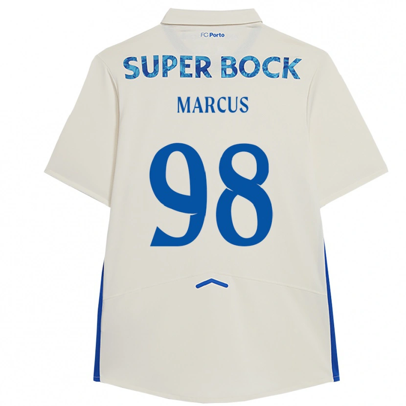 Danxen Femme Maillot Abraham Marcus #98 Blanc Bleu Troisieme 2025/26 T-Shirt