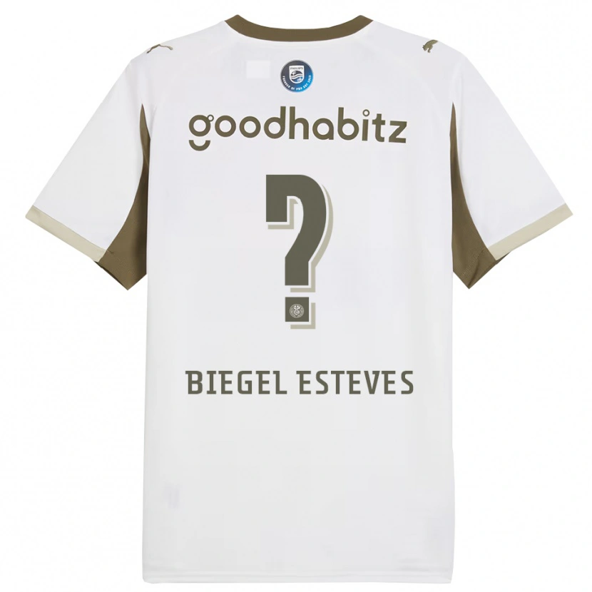 Danxen Femme Maillot Moon Biegel Esteves #0 Blanc Gris Troisieme 2025/26 T-Shirt