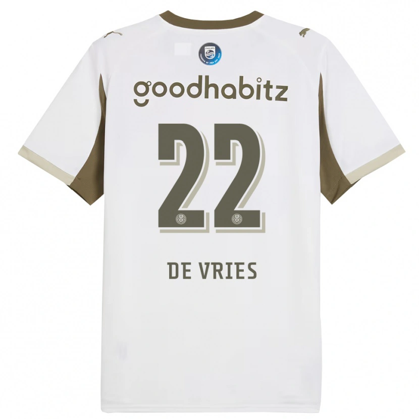 Danxen Femme Maillot Lyam De Vries #22 Blanc Gris Troisieme 2025/26 T-Shirt