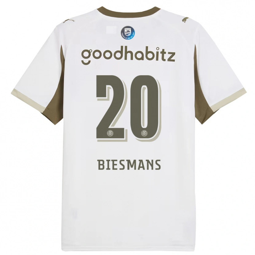 Danxen Femme Maillot Julie Biesmans #20 Blanc Gris Troisieme 2025/26 T-Shirt