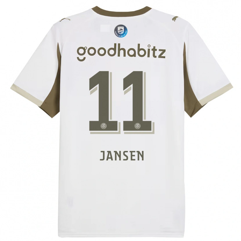 Danxen Femme Maillot Renate Jansen #11 Blanc Gris Troisieme 2025/26 T-Shirt