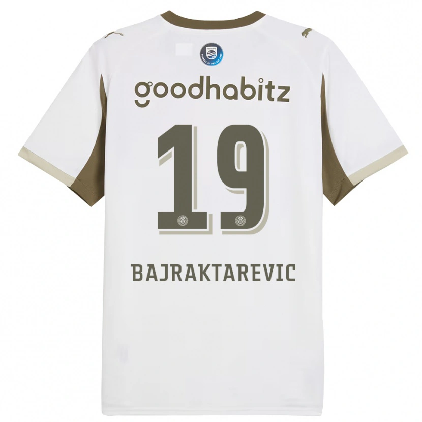 Danxen Femme Maillot Esmir Bajraktarević #19 Blanc Gris Troisieme 2025/26 T-Shirt