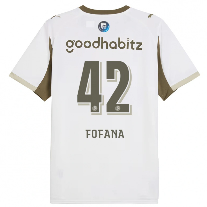 Danxen Femme Maillot Fode Fofana #42 Blanc Gris Troisieme 2025/26 T-Shirt