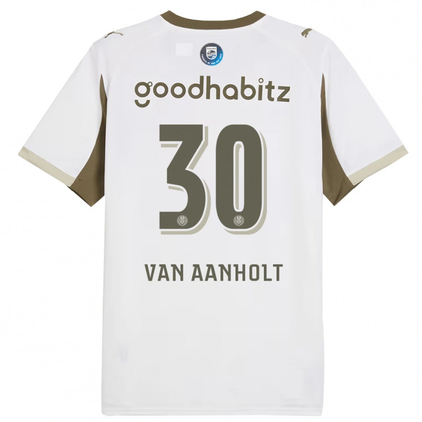 Danxen Femme Maillot Patrick Van Aanholt #30 Blanc Gris Troisieme 2025/26 T-Shirt