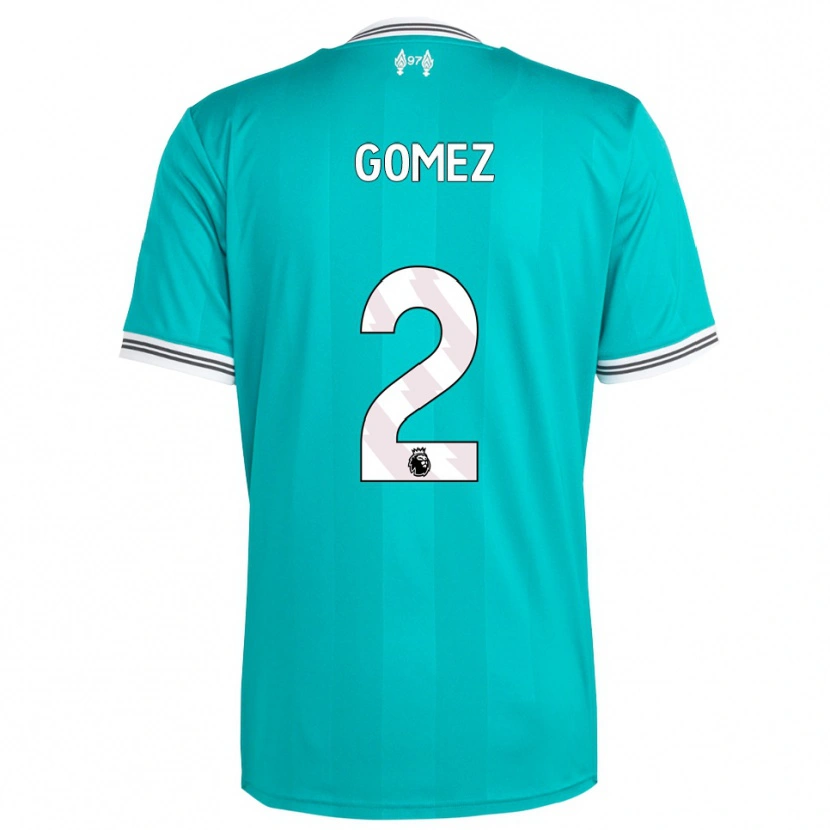 Danxen Femme Maillot Joe Gomez #2 Vert Blanc Troisieme 2025/26 T-Shirt