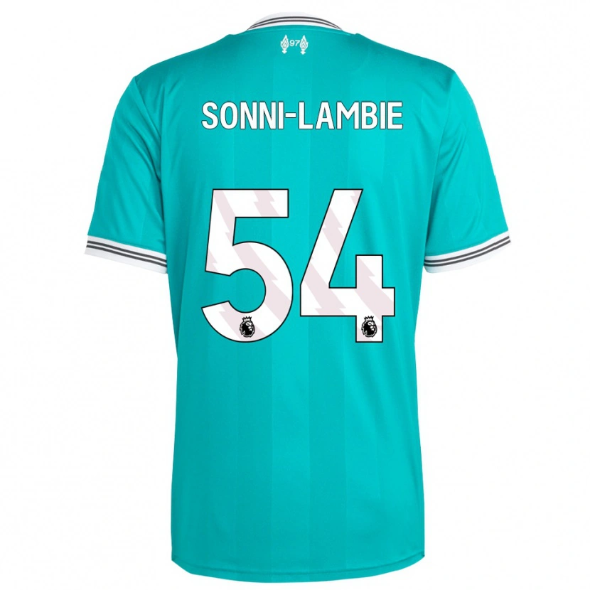 Danxen Femme Maillot Joshua Sonni-Lambie #54 Vert Blanc Troisieme 2025/26 T-Shirt