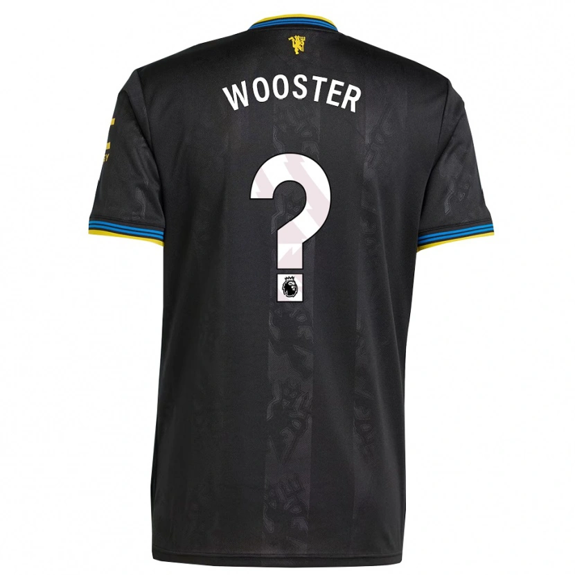 Danxen Femme Maillot Tom Wooster #0 Noir Jaune Bleu Troisieme 2025/26 T-Shirt