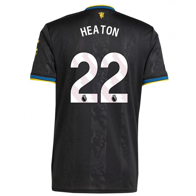 Danxen Femme Maillot Tom Heaton #22 Noir Jaune Bleu Troisieme 2025/26 T-Shirt