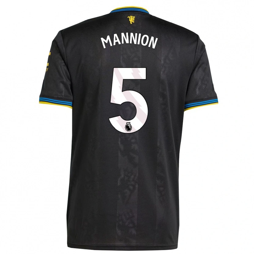 Danxen Femme Maillot Aoife Mannion #5 Noir Jaune Bleu Troisieme 2025/26 T-Shirt